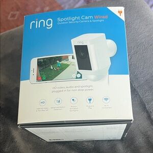 Ring Outdoor Security Camera in White